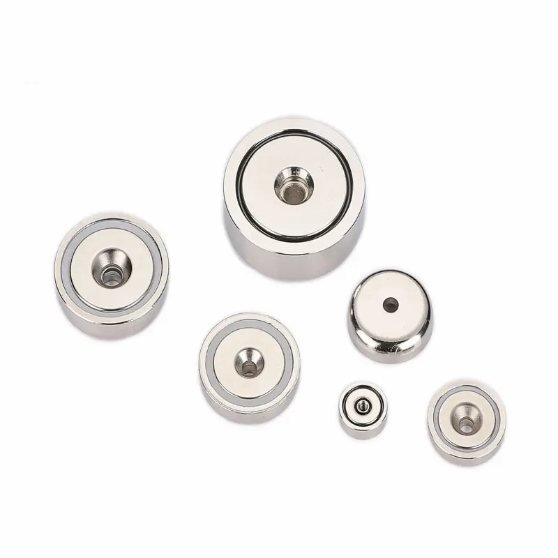 Strong Neodymium Threaded Cup Pot Magnets For Fastening Purposes Available For Sale