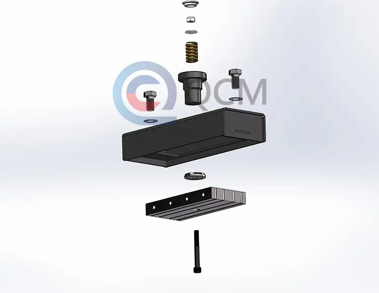 Exploded view of precast concrete magnets