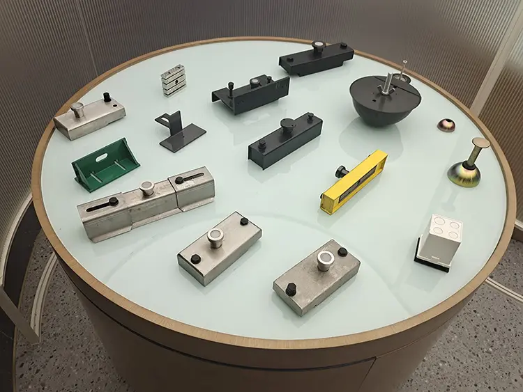 What materials are used in the construction of shuttering magnets?