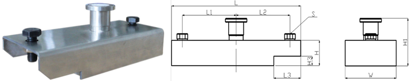 1000 kg precast concrete stepping shuttering magnet dimensional drawing