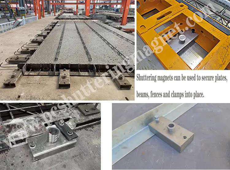 Shuttering magnets for flexible fixing of various steel formworkzf5