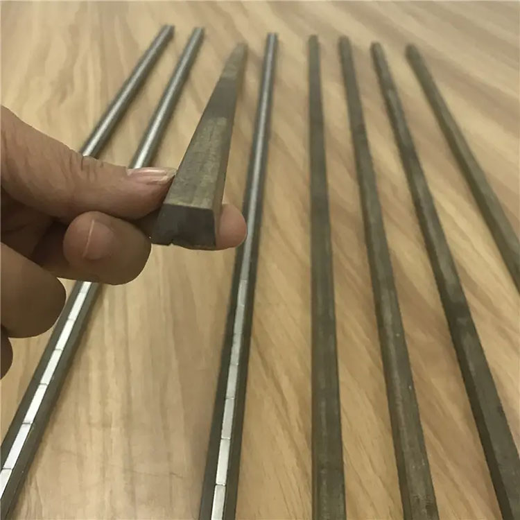 Cross section of a Trapezoidal Magnetic Chamfering Strip