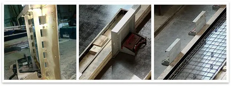 The shuttering is used by framing to connect and fix it to the side formwork