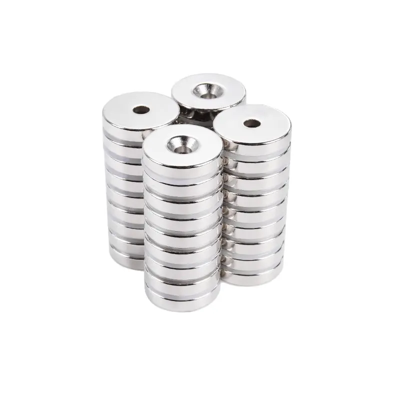 Good Price Customized NdFeB Cup Shape Round Base Neodymium Pot Magnets Disc Countersunk Hole Magnet with Screw
