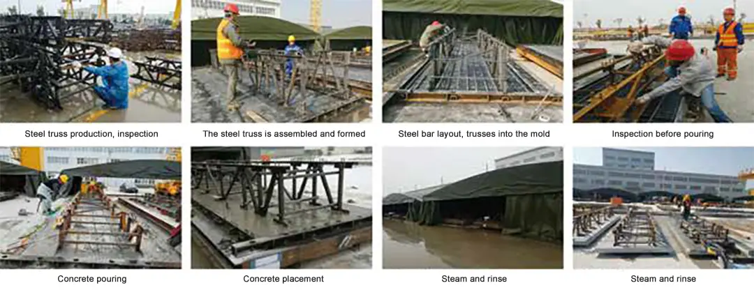 PTW wall A board construction process diagram
