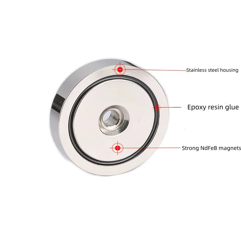 Strong Neodymium Threaded Cup Pot Magnets For Fastening Purposes Available For Sale