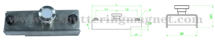 QCM-450 steel stepping precast concrete shuttering magnet dimensions